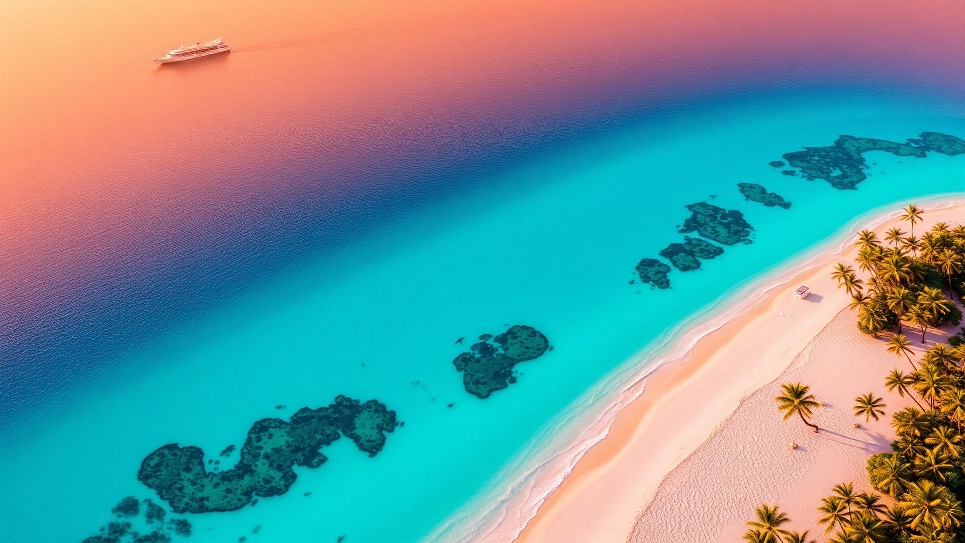 Traumstrand mit türkisem Meer